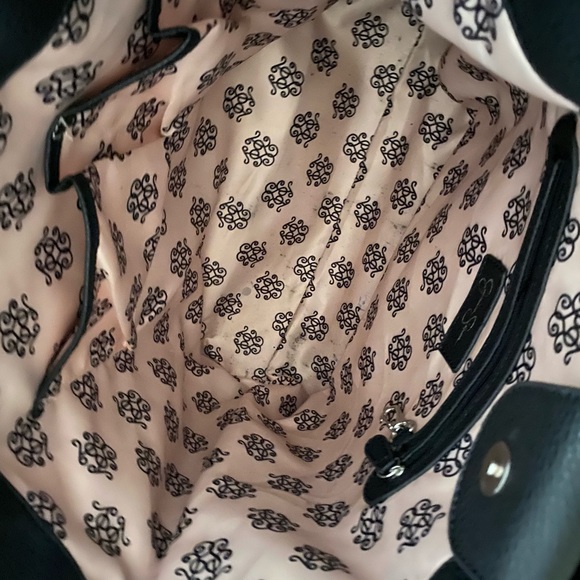 SOLD- Large Beige Brown & Black Tote Bag Laptop Bag - Picture 4 of 5